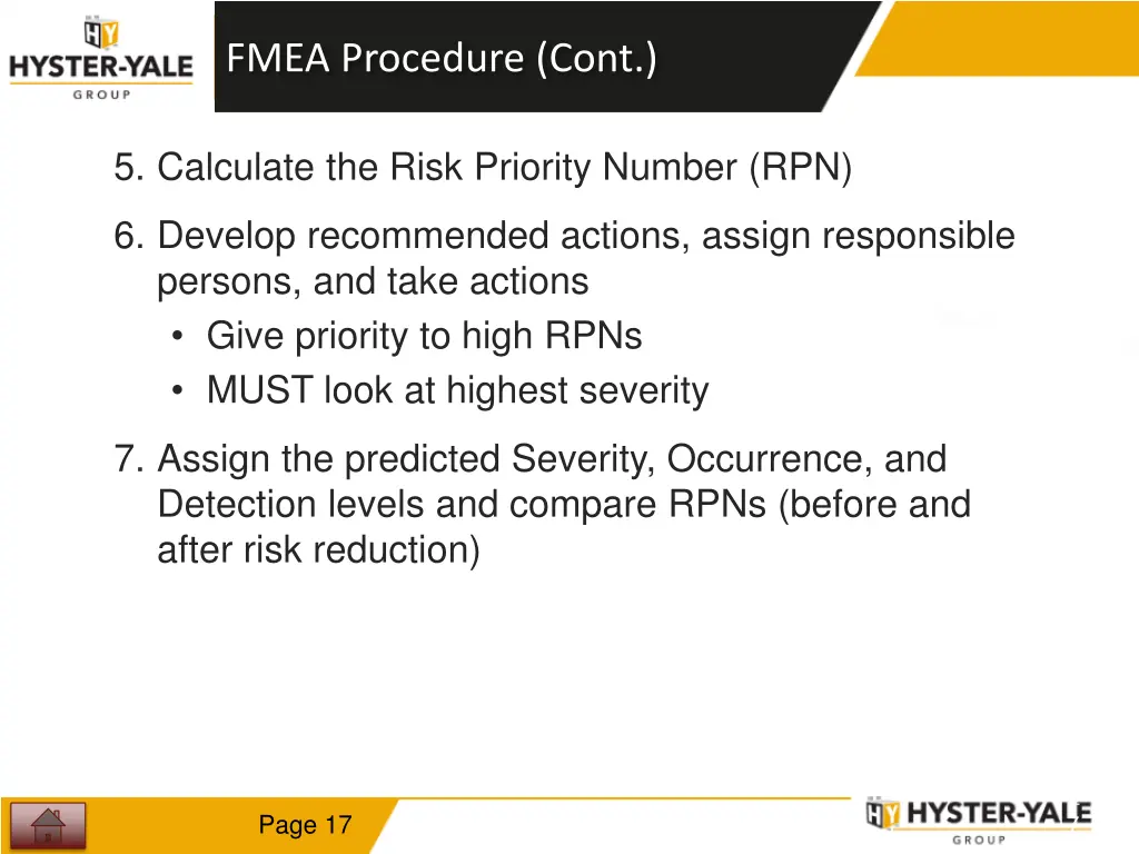 fmea procedure cont