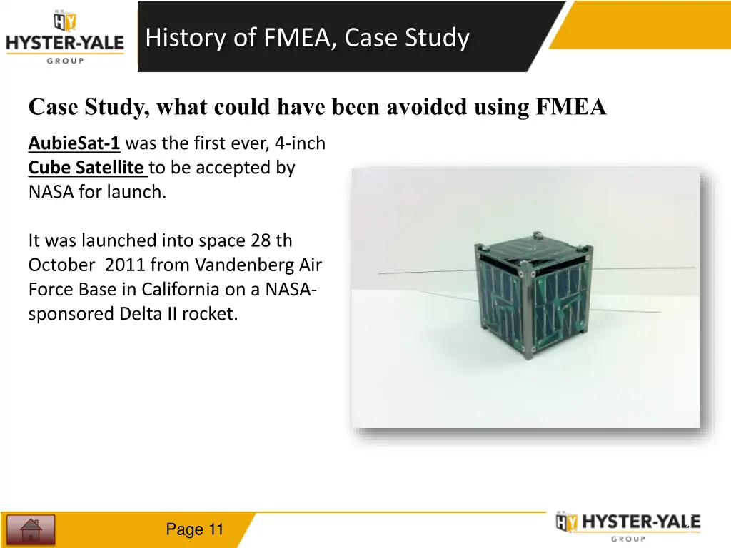 history of fmea case study