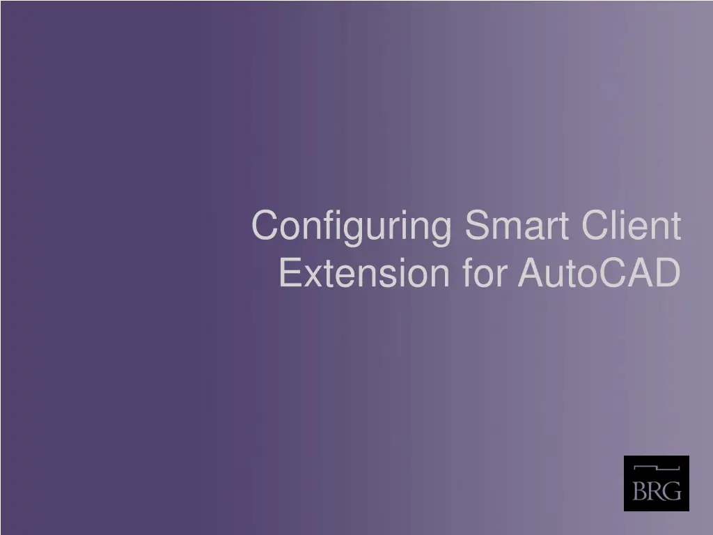 configuring smart client extension for autocad