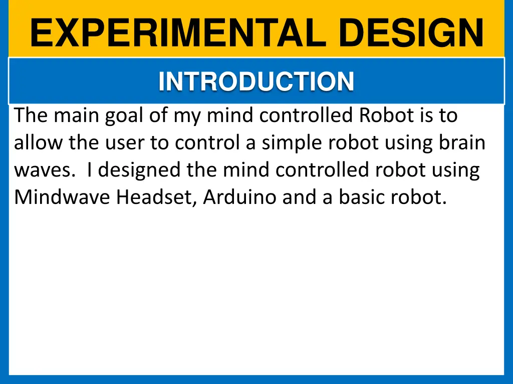 experimental design introduction