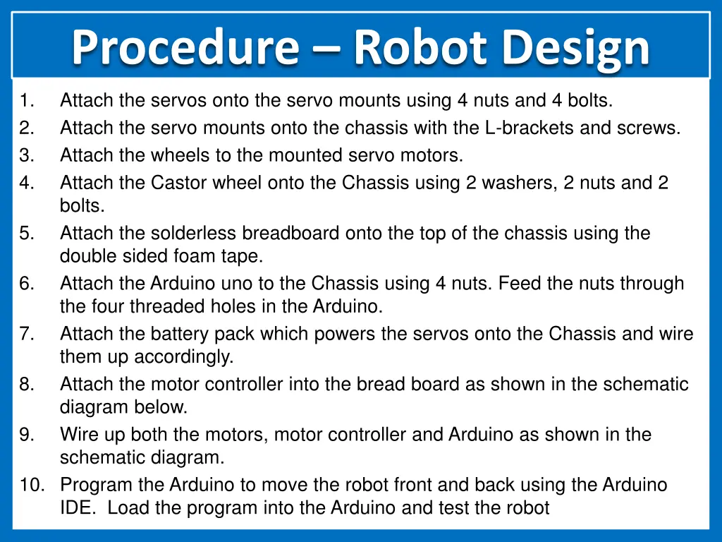 procedure robot design