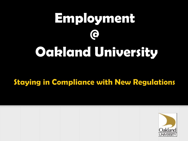 employment @ oakland university