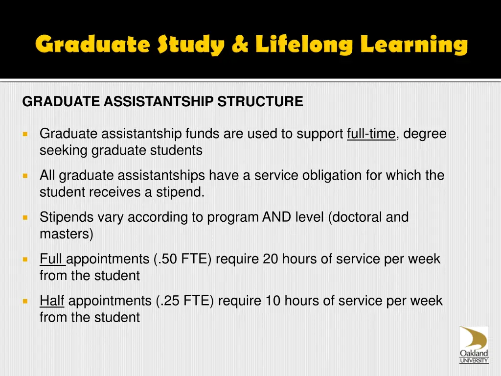 graduate assistantship structure