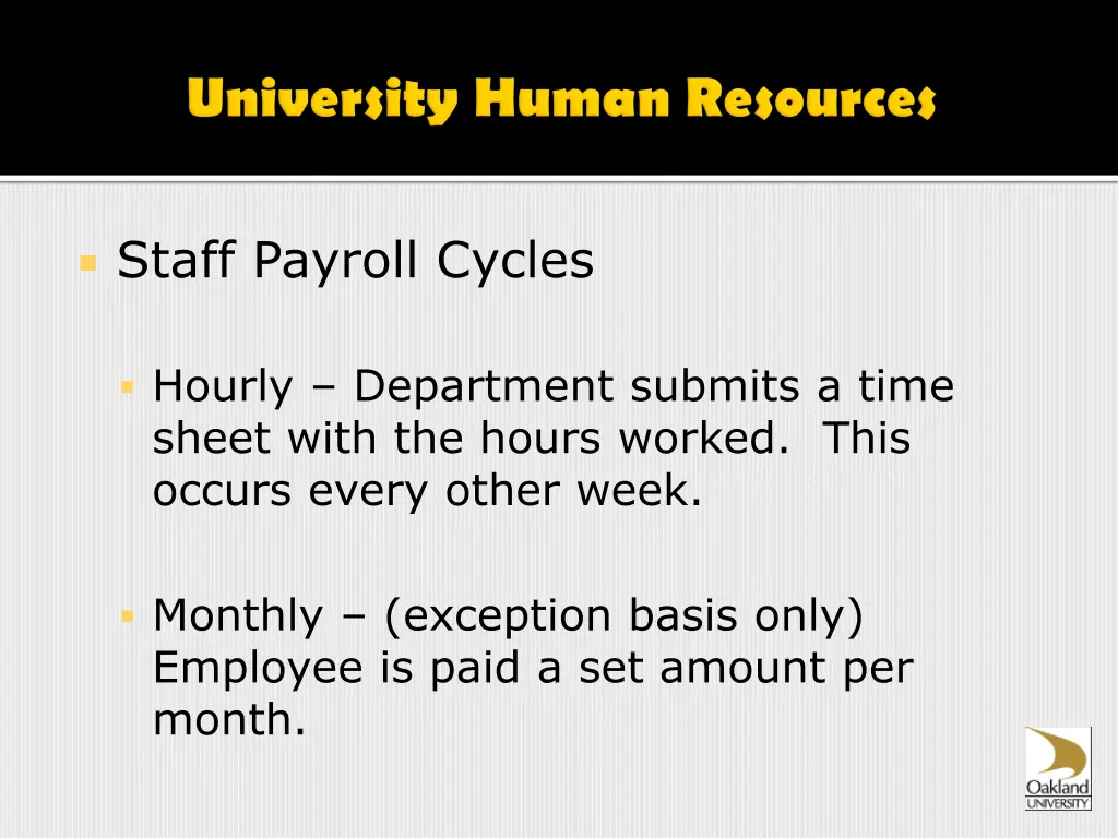 staff payroll cycles