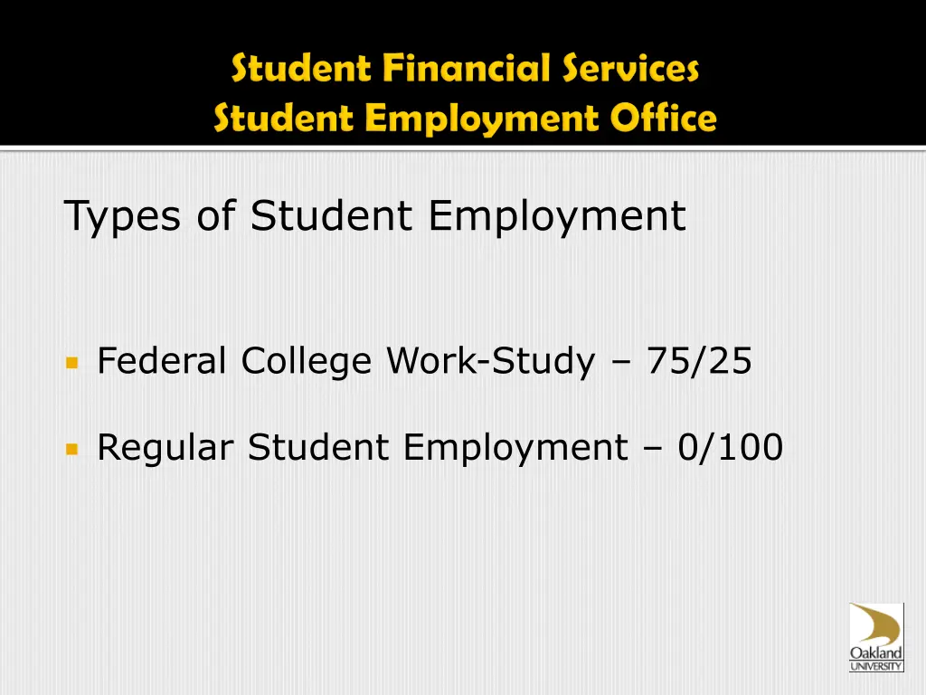 types of student employment