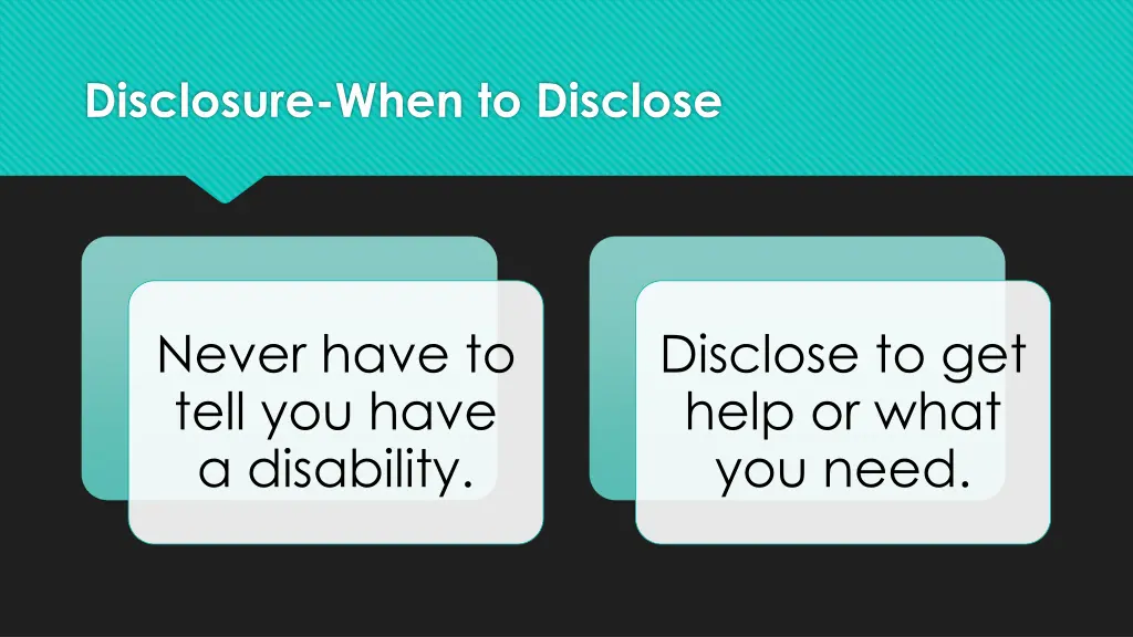 disclosure when to disclose