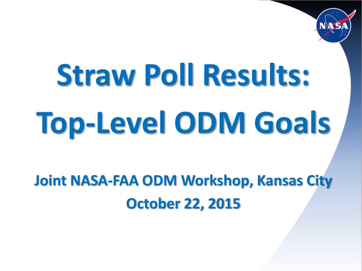 straw poll results top level odm goals