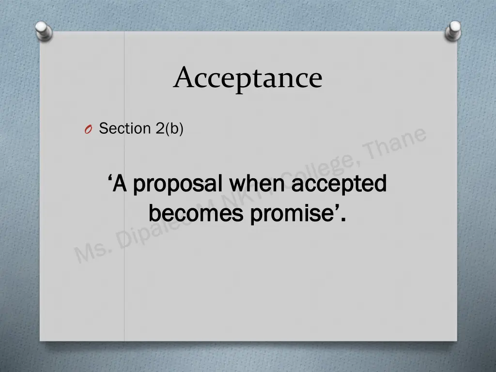 acceptance