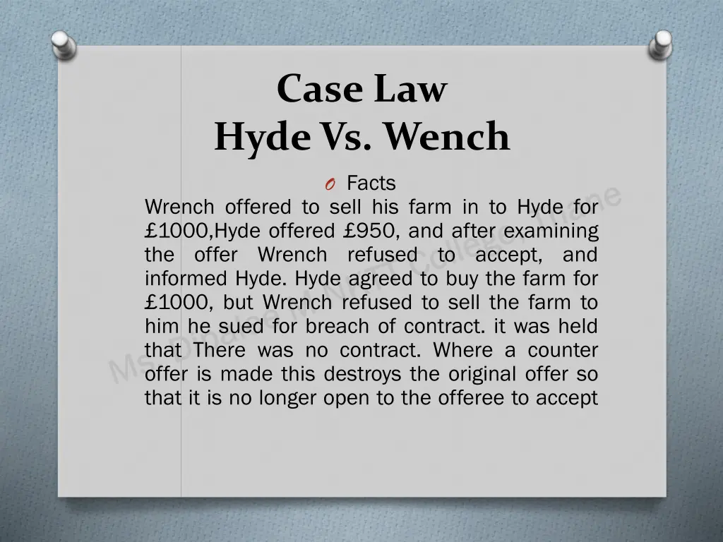 case law hyde vs wench