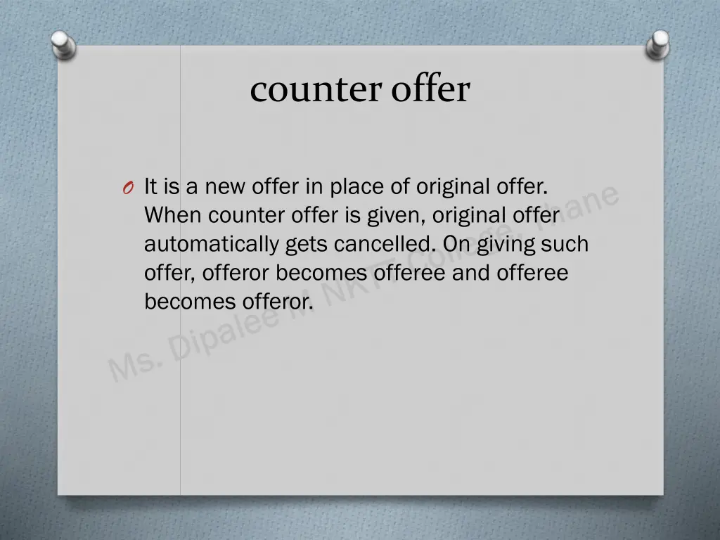 counter offer