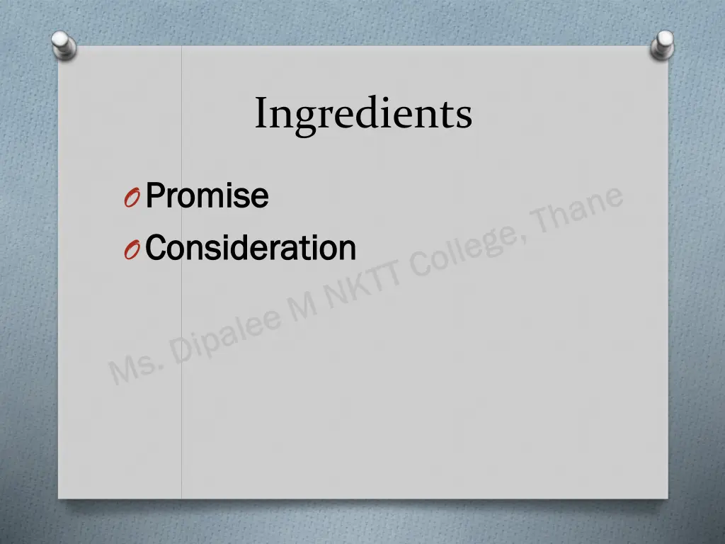 ingredients