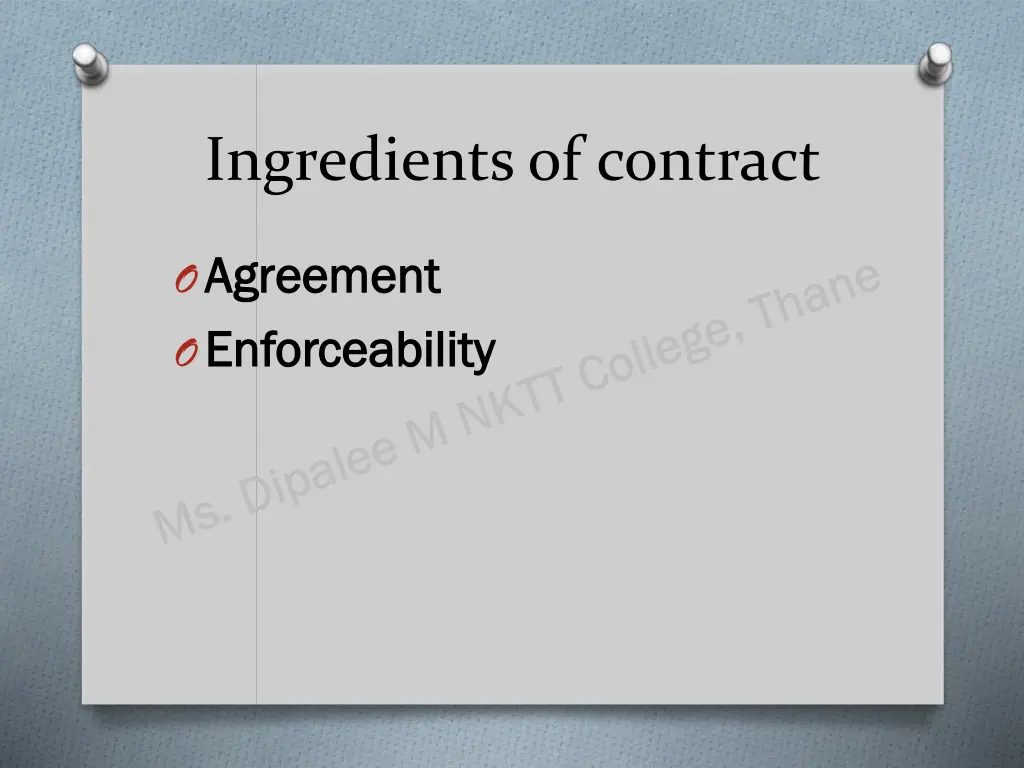 ingredients of contract