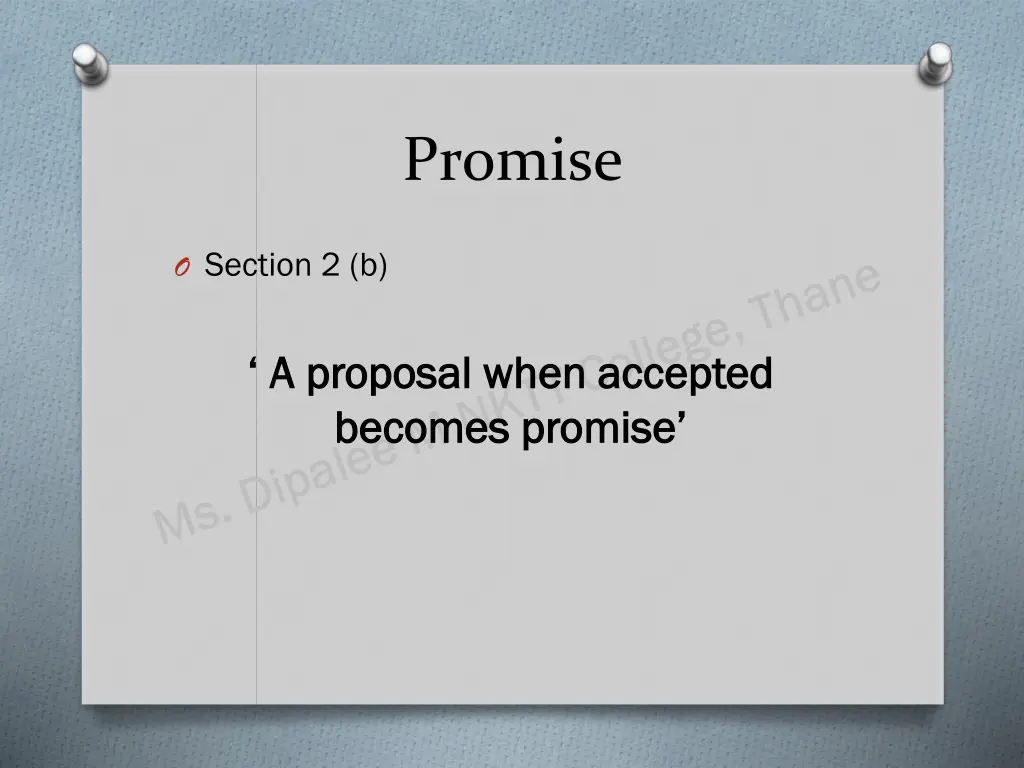 promise