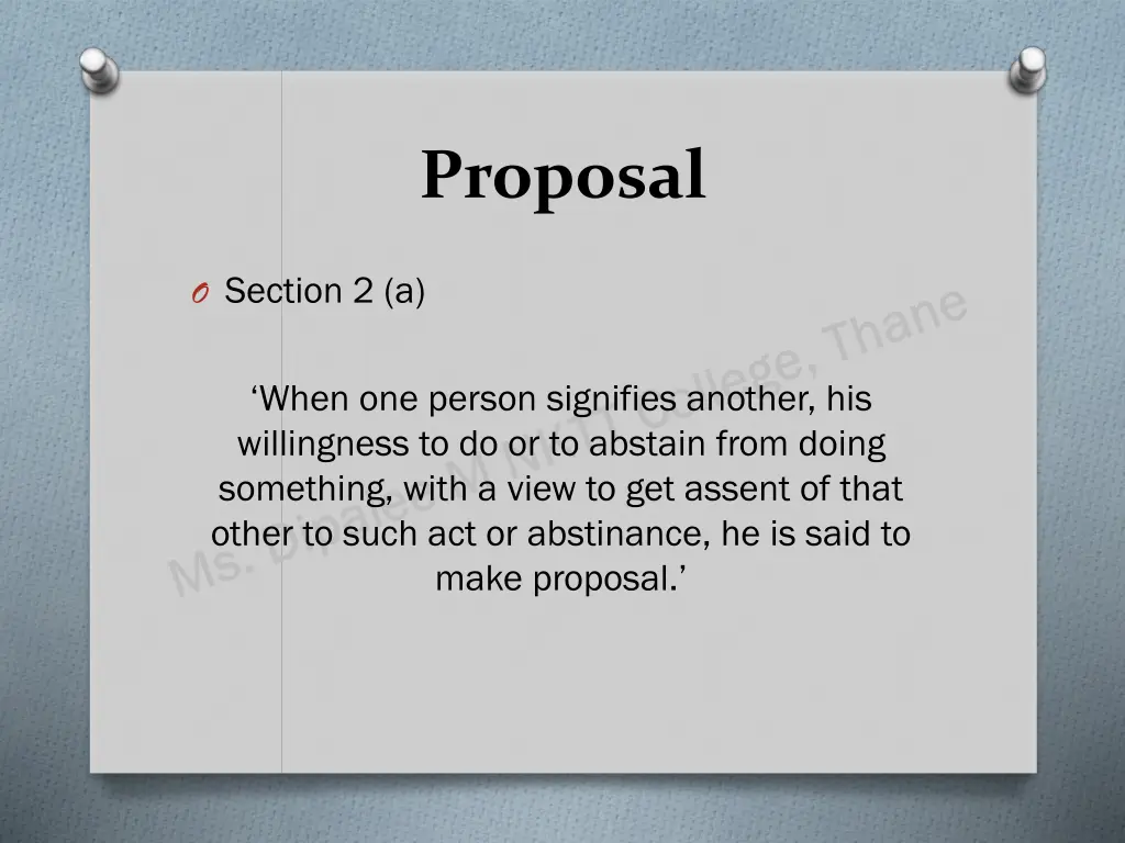 proposal