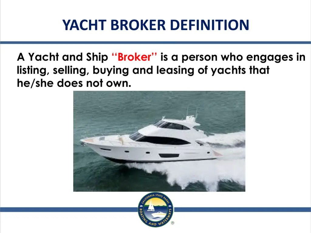 yacht broker definition