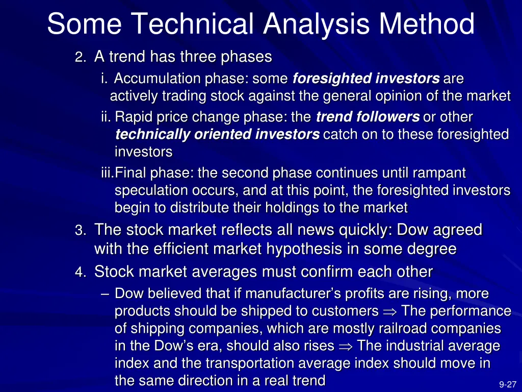 some technical analysis method 2 a trend