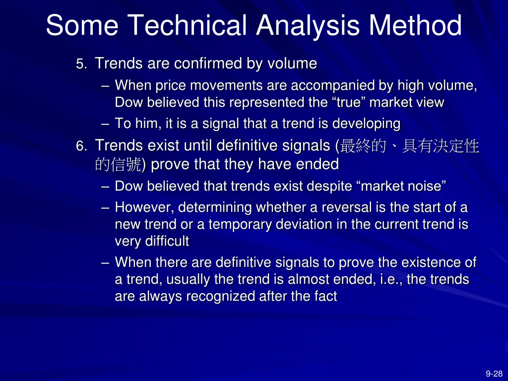 some technical analysis method