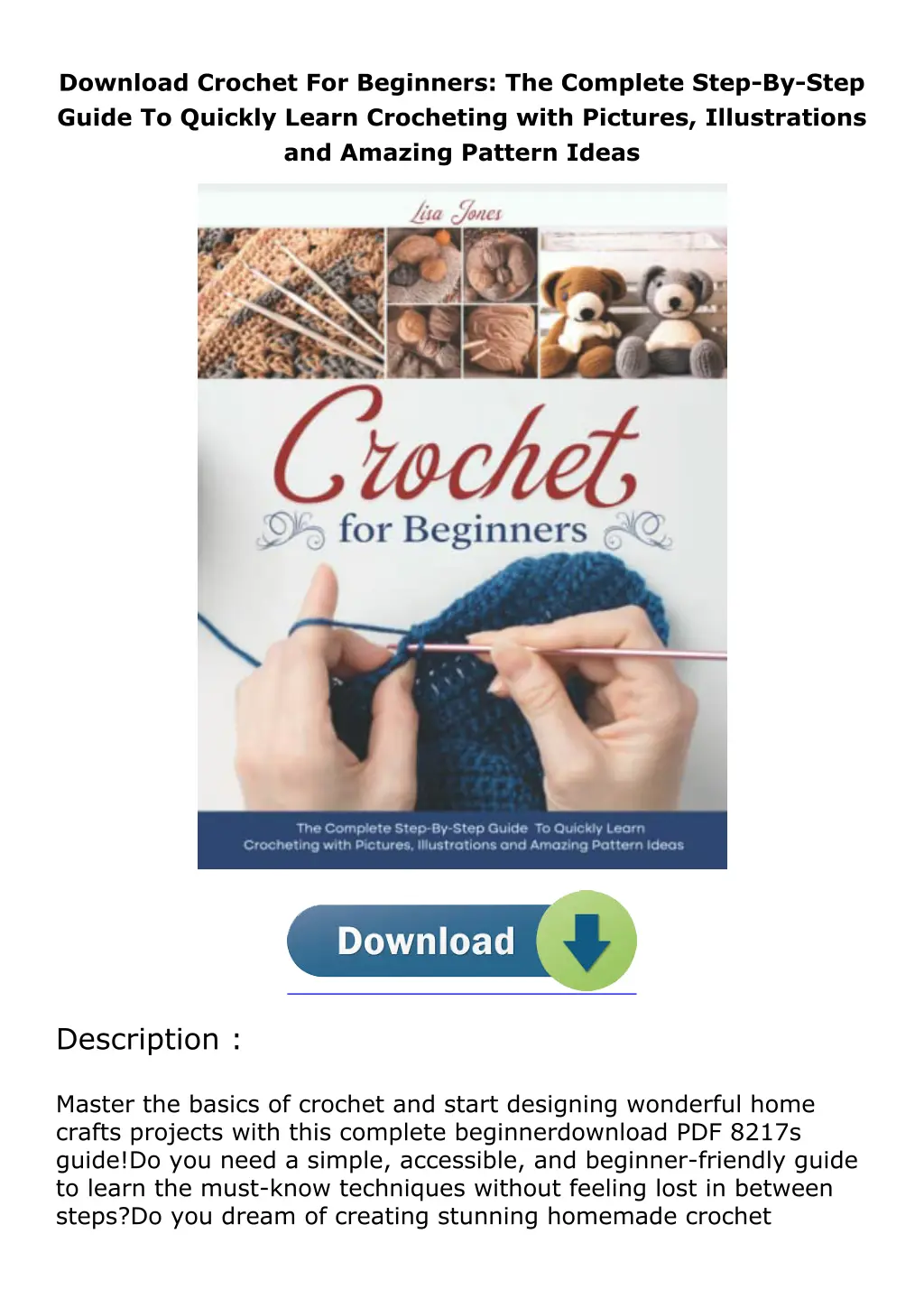 download crochet for beginners the complete step