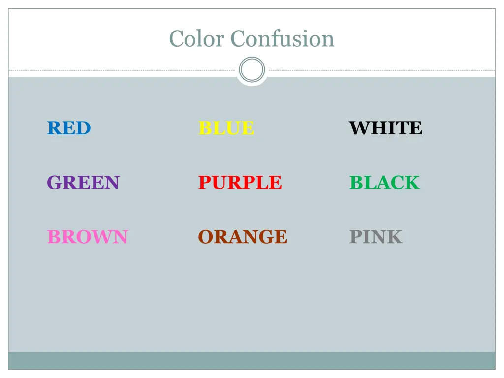 color confusion