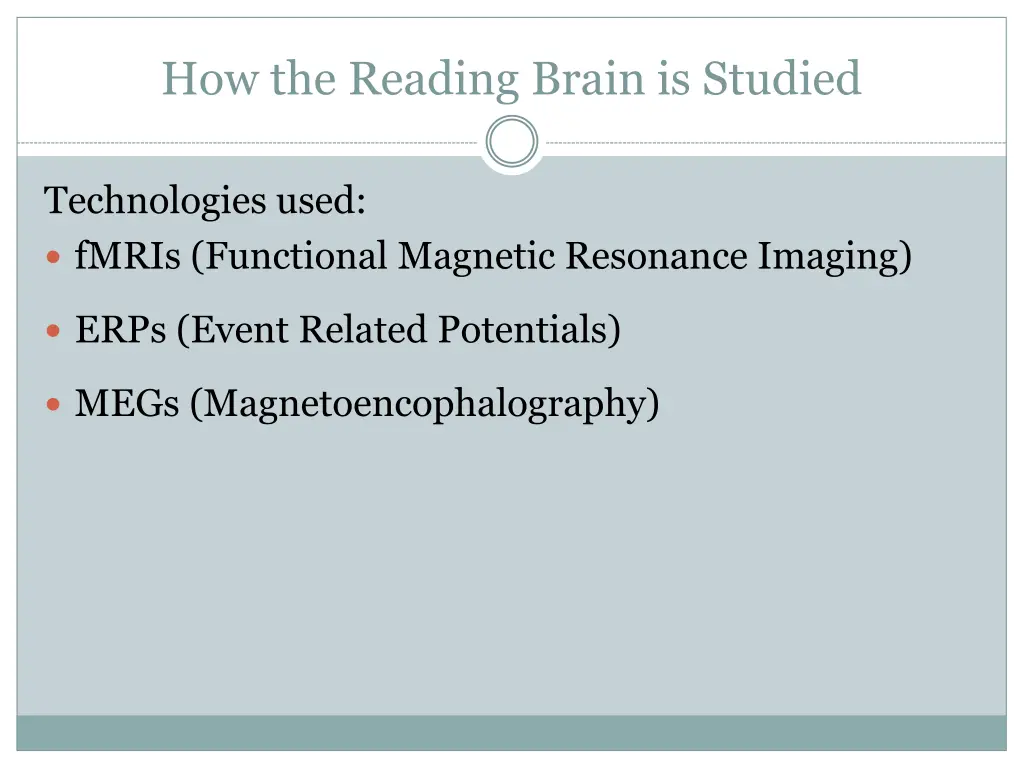 how the reading brain is studied