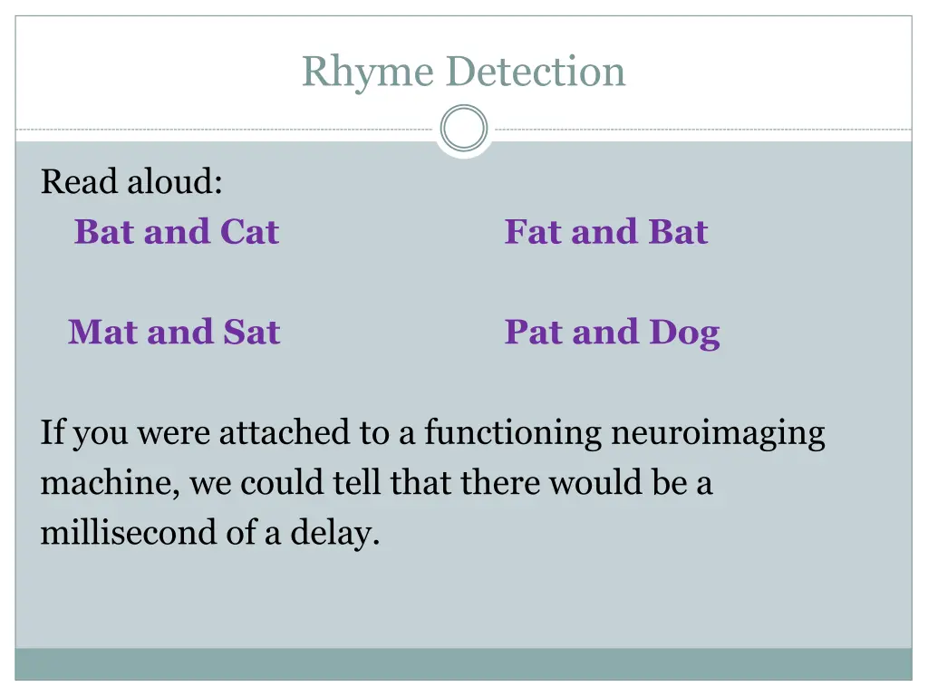 rhyme detection