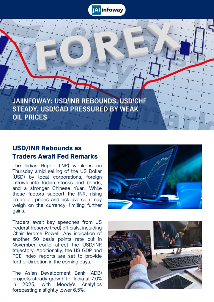 jaiinfoway usd inr rebounds usd chf steady