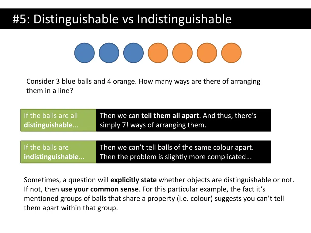 5 distinguishable vs indistinguishable