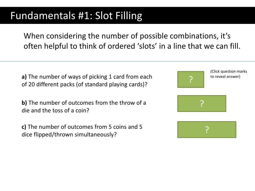 fundamentals 1 slot filling 1