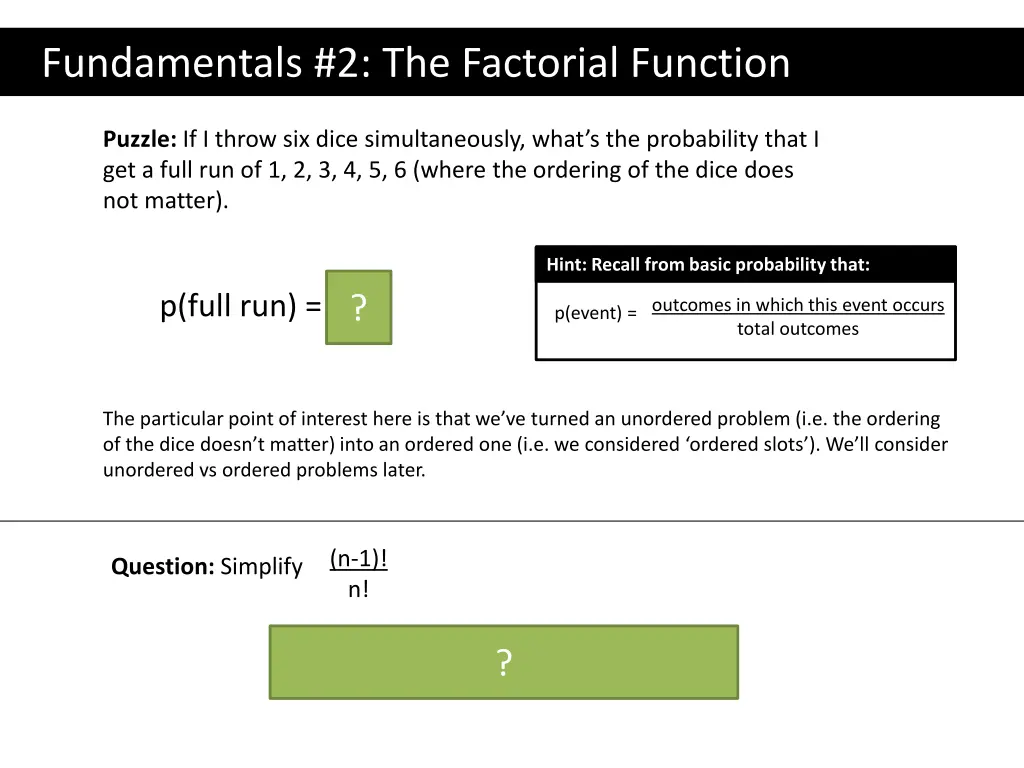 fundamentals 2 the factorial function 1