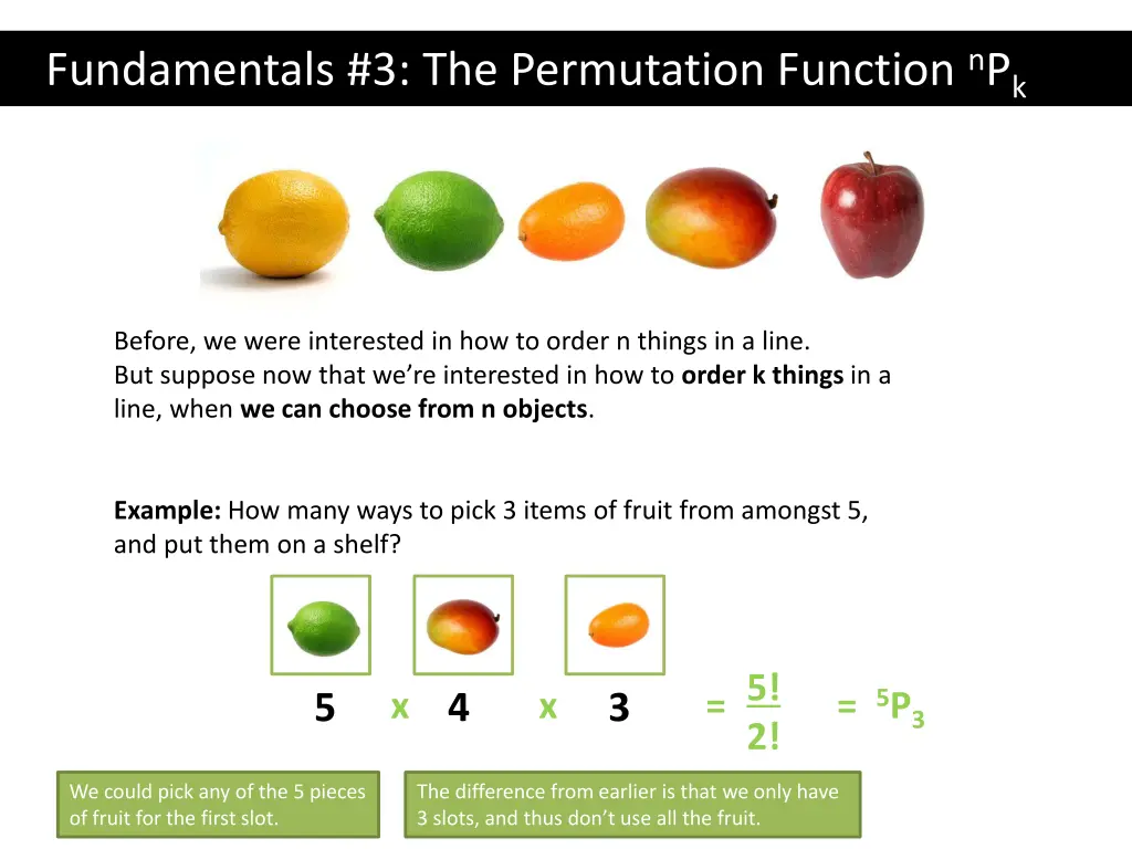 fundamentals 3 the permutation function n p k