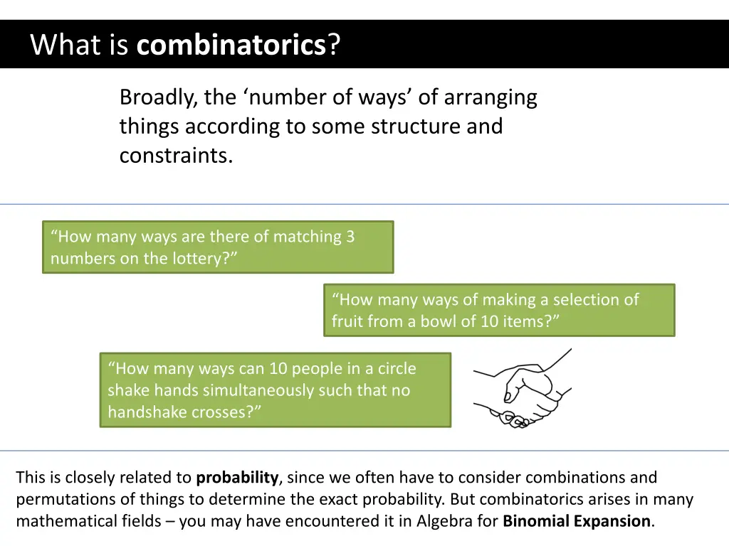 what is combinatorics