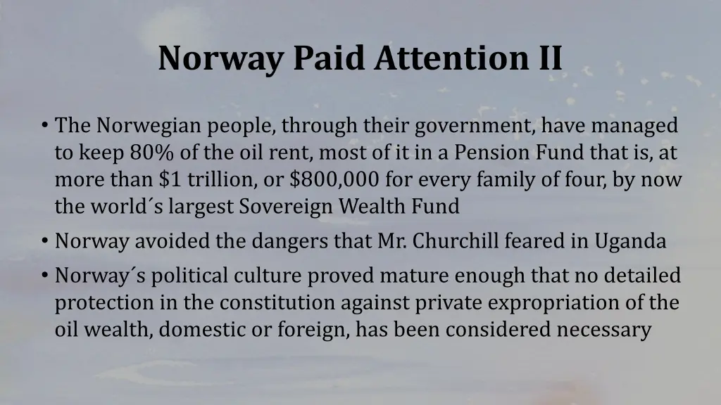 norway paid attention ii