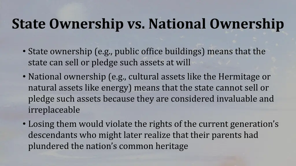 state ownership vs national ownership