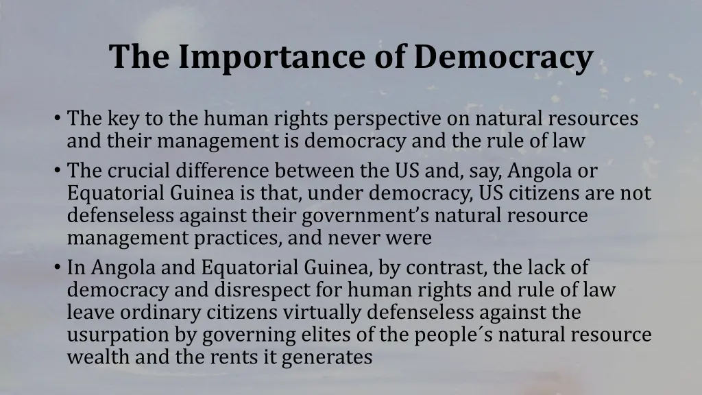 the importance of democracy