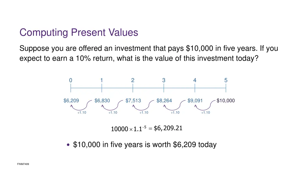 computing present values