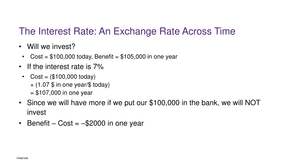 the interest rate an exchange rate across time 1