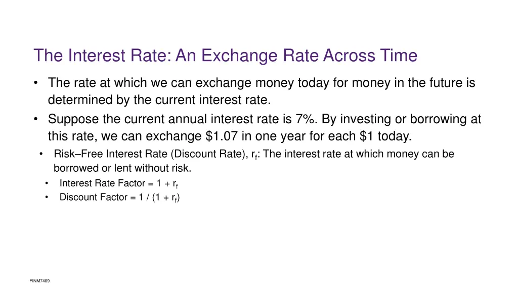 the interest rate an exchange rate across time