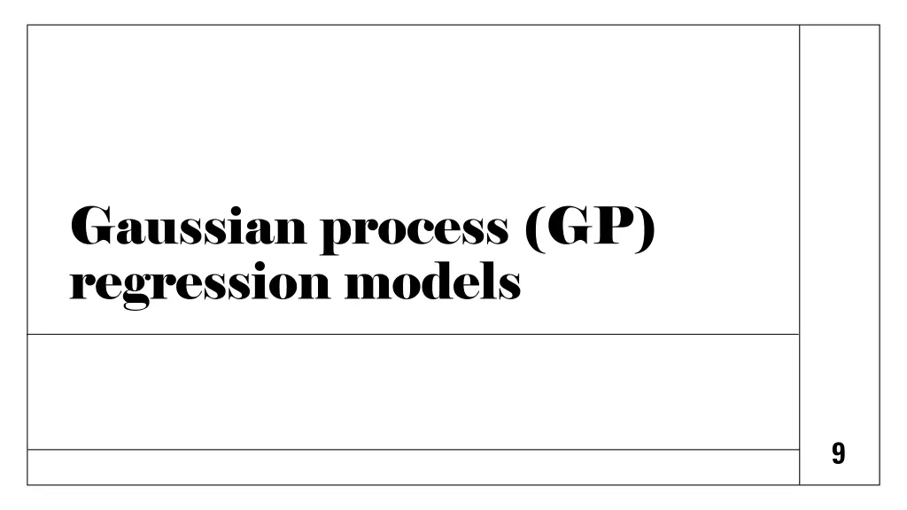 gaussian process gp regression models