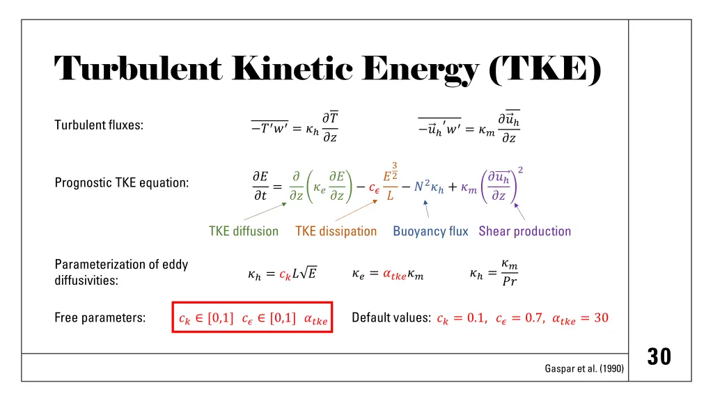 turbulent kinetic energy tke