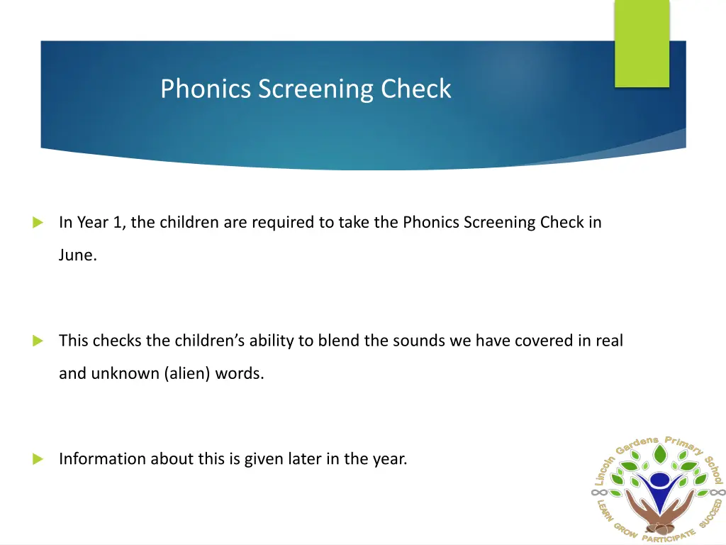 phonics screening check