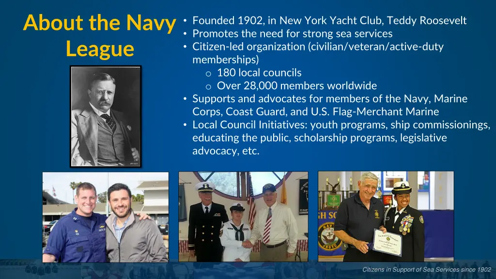 about the navy league