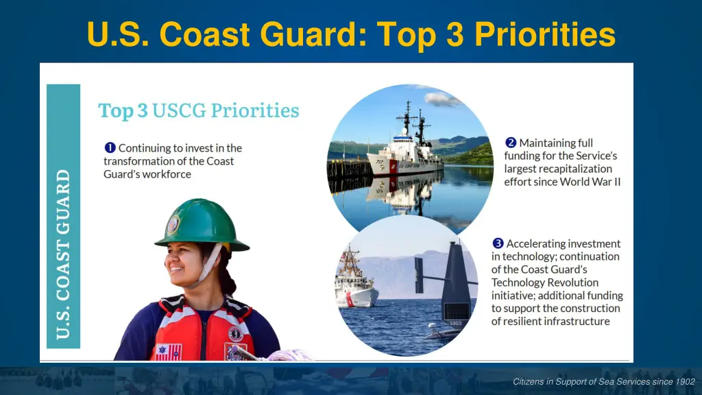 u s coast guard top 3 priorities