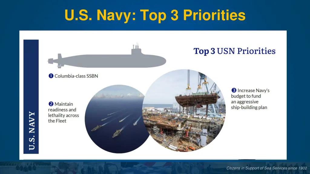 u s navy top 3 priorities