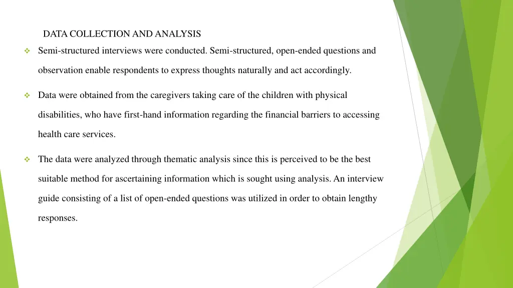 data collection and analysis