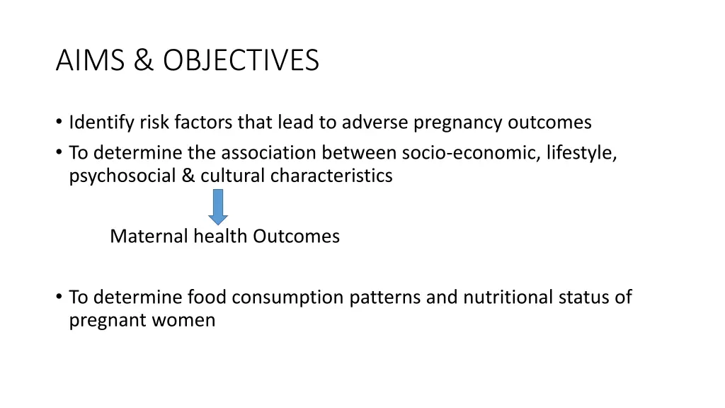 aims objectives