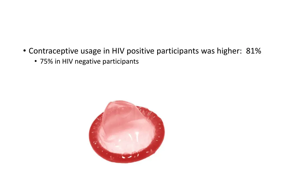 contraceptive usage in hiv positive participants