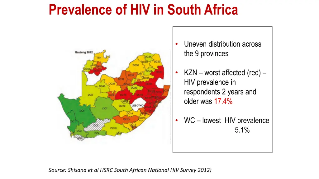 prevalence of hiv in south africa