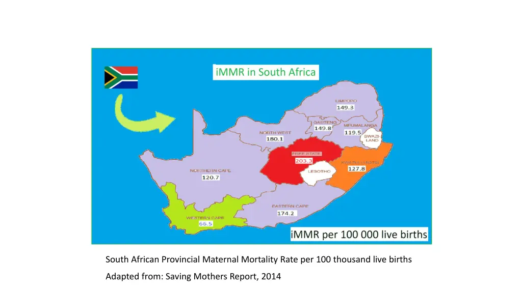 south african provincial maternal mortality rate