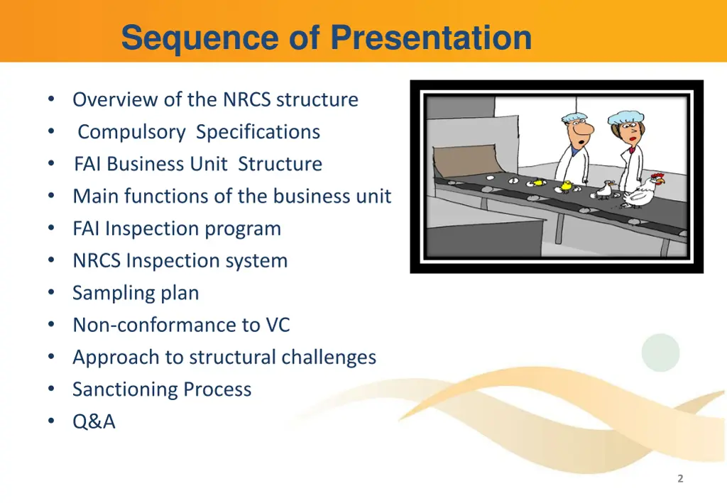 sequence of presentation