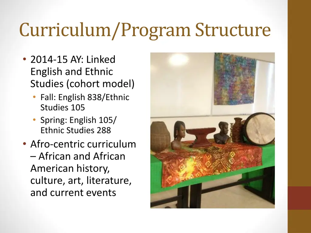 curriculum program structure